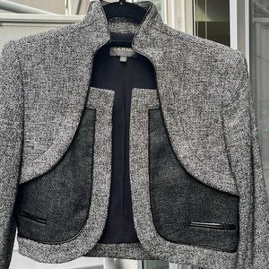 Zac Posen Cropped Tweed Blazer